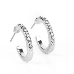 "Audaciously Angelic" Silver Hoop Earrings